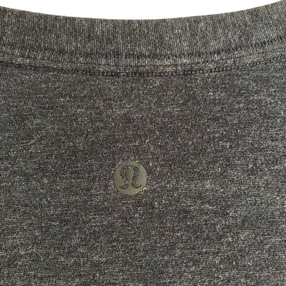 Lululemon Love Tee Size 4 Heathered Black Pima Cotton V-Neck - Picture 10 of 11